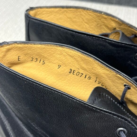 Hitchcock Chukka Ankle Boots Cap Toe Black Leather Wide Shoes Mens 9 main image 6